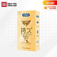 Hộp 10 cái Bao cao su OLO 0.01 Đồng Hồ Vàng - Kéo dài thời gian