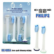 Bộ 4 đầu bàn chải đánh răng điện HX-6054A cho máy Philips Sonicare cho