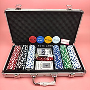 Vali Phỉnh 300 Chip Poker lõi thép không số mẫu mới 2024 hộp nhôm bo tròn