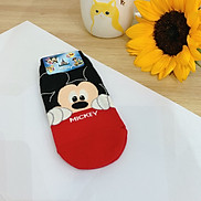 Tất vớ cho bé hoạt hình Disney chất liệu cotton cổ thấp Kikiya cao cấp Hàn