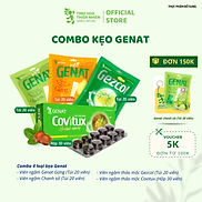 Combo 4 sản phẩm kẹo Genat - Kẹo thảo mộc Covitux, Gezcol , Genat Gừng