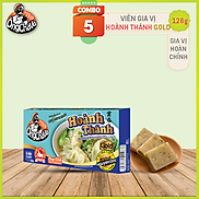 Combo 5 Hộp Viên Gia Vị HOÀNH THÁNH Gold Ông Chà Và 126g