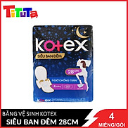 Băng vệ sinh Kotex Siêu ban đêm 28cm 4 miếng gói