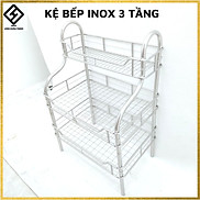 Kệ bếp INOX cao cấp cầu thang cong 3 tầngkệ úp chén bát đĩa phòng bếp