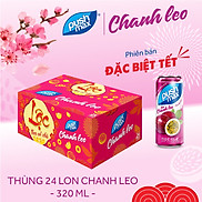 Thùng 24 Lon Nước trái cây Pushmax Chanh leo 320ml x 24 Lon Thanh Nhiệt