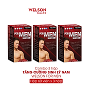 Combo 3 Hộp Tăng Cường Sinh Lý Nam Welson For Men hộp 60 viên