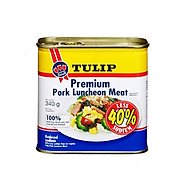 Thịt hộp Tulip Pork Luncheon Meat 40% Less Sodium 340 g