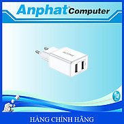 Củ sạc 2 cổng USB sạc nhanh 2.4A ACOME AC03 White - Hàng Chính Hãng