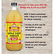 Giấm Táo Hữu Cơ Bragg Organic Apple Cider Vinegar 946ml