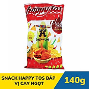 Snack Bắp Ăn Liền Happy Tos Bắp Vị Cay Ngọt Gói 140g - Nhập Khẩu Indonesia