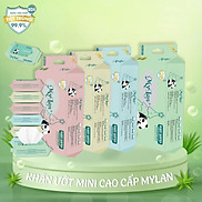 KHĂN ƯỚT MINI CAO CẤP MYLAN LỐC 8 GÓI - Quà Tặng 1 túi 8 cái