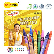 Bút sáp màu Thiên Long Colokit 10 12 màu tươi sáng tiêu chuẩn Châu Âu an