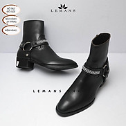 Harness Boots LéMans, bốt cao cổ kéo khoá YKK, phối dây da trang trí