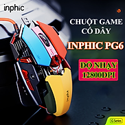 Chuột chơi game có dây INPHIC PG6 thiết kế kiểu dáng độc lạ có đèn led RGB