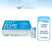 Thùng 48 hộp sữa tươi tiệt trùng ít đường TH True Milk 180ml 180ml x 48