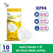 Khẩu trang y tế 4D Gold Mask KF94 - Túi 10 cái