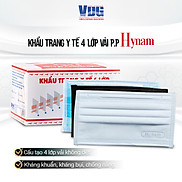 Khẩu trang y tế 4 lớp Hynam màu trắng hộp 50 cái - Kháng khuẩn, chống bụi