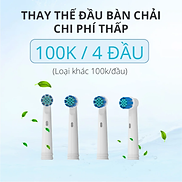 Bộ 4 đầu bàn chải điện Kachi MK361 loại xoay tròn thay thế được Oral B