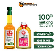 Combo Mật ong nguyên chất Hoa Miền Núi Honimore 630g chai tặng 1 chai mật