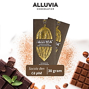 Socola đen nguyên chất vị Cà Phê đắng vừa ít ngọt Alluvia Chocolate