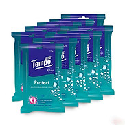 Combo 5 bịch khăn giấy ướt Tempo diệt khuẩn 10 gói X 5 bịch.