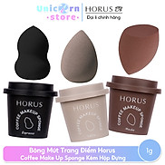 Bông Mút Trang Điểm Horus Coffee Make Up Sponge Kèm Hộp Đựng