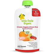 Thực phẩm ăn dặm hữu cơ Little Étoile Organic cơm gạo lứt vị gà và rau củ