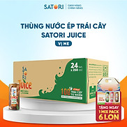 Thùng nước Satori Juice vị me - 250ml 24 lon + Tặng 1 pack 6 lon SATORI