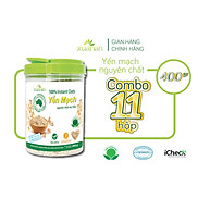 Combo 11 Hộp Yến Mạch Nguyên Chất Ăn Liền Xuân An ko đường Hộp 400G Tặng