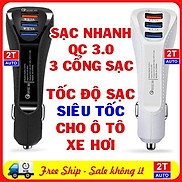 TẨU SẠC NHANH 3 CỔNG HỖ TRỢ CHUẨN QUICK CHARGE 3.0