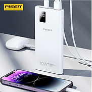 Sạc dự phòng Pisen Digital 123-A 10000mAh, white CY-DY02 - Hàng chính hãng