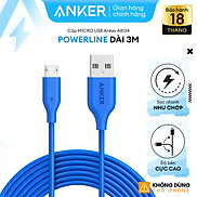 Dây Cáp Sạc Micro USB Anker PowerLine 3.0m - A8134 - Hàng Chính Hãng
