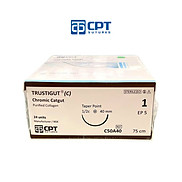 Chỉ phẫu thuật tự tiêu tan chậm CPT Trustigut C Chromic Catgut số 1 -