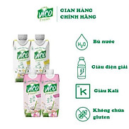 Nước Dừa ACP Vico Fresh - Combo 4 Hộp Nước Dừa 330ml 2 Tắc, 2 Sen