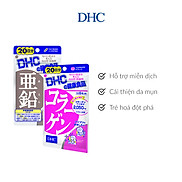 Combo Viên uống DHC Đóng Băng Lão Hoá Kẽm & Collagen