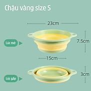 Chậu ngâm chân gấp gọn silicon massage chân thư giãn size to thau gấp gọn