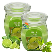 Combo 2 hũ nến thơm tinh dầu Bolsius Fresh Lemon 305g - hương chanh tươi