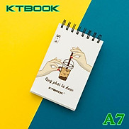 Số tay lò xo bìa cứng KTBOOK 200 trang size A7 1 cuốn gói