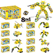 Đồ chơi lắp ráp Người máy Robot biến dạng 8in1 loại lớn 8 mô hình