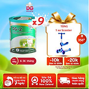 Combo 9 lon sữa Dê DG2 400gr Tặng 1 xe trượt Scooter