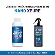 DUNG DỊCH NANO SILVER NANO XPURE ANTIBACTERIAL 35PPM 1L+CHAI XỊT NANO BẠC