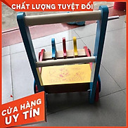 Xe tập đi bằng gỗ 3 con gà cao cấp cho bé yêu mẫu ngẫu nhiên