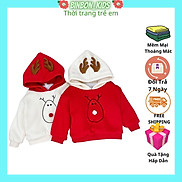 Áo hoodie tuần lộc chất nỉ bông cho bé trai