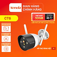 Camera Wifi Ngoài Trời Tenda CT6 Độ Phân Giải 2K Kèm thẻ Nhớ 32GB