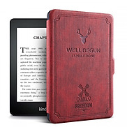 Combo Máy Đọc Sách Kindle Paperwhite Gen 10thvà Bao da WELL BEGUN Màu Đỏ