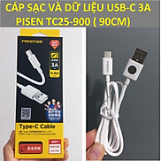 Cáp sạc 3A  Cáp sạc và dữ liệu Usb-C dòng điện 3A Pisen TC25-900 90cm _