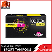 Băng Vệ Sinh Kotex Sport Tampon Loại Vừa Tampon Regular 16 Miếng Gói