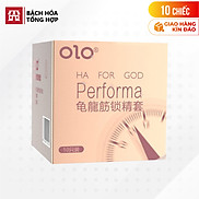 Hộp 10 cái Bao cao su OLO 0.01 Performa Ha For God - Siêu mỏng, kéo dài