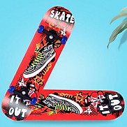 Ván trượt Skate It-Out 80cm  Màu đỏ in hình đôi giày