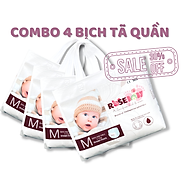 COMBO 4 BỊCH TÃ QUẦN ROSE BABY M30 L28 XL26 XXL24 XXXL22